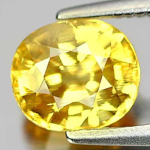 Natural Yellow Sapphire Gemstones 1.63 Ct. Oval Shape 7.2 x 6.3 Mm.: Product ID: 806151527 Product Name: Natural Yellow Sapphire Weight: 1.63 CT. Size: 7.2 x 6.3 x 4.3 MM. Shape: Oval Color: Yellow Clarity:VSI Luster: Very Good Gems Origin: Thailand Treatment: Heated C