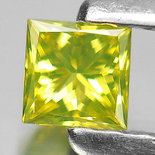 Natural Yellow Loose Diamond 0.12 Ct. Square Princess Cut 3 Mm.: Product ID: 802104010 Product Name: Natural Enhanced Diamond Weight: 0.12 CT. Size: 3 x 3 x 2 MM. Shape: Square Princess Cut Color: Yellow Clarity:SI1 Luster: Scintillating Gems Origin: Belgium Treatm