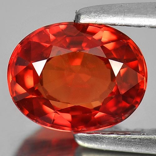 Natural Orange Red Songea Sapphire Gemstones 1.63 Ct. Clean Oval Shape 7.6 x 6 Mm.: Product ID: 106113116 Product Name: Natural Red Sapphire Weight: 1.63 CT. Size: 7.6 X 6 X 3.7 MM. Shape: Oval Color: Orange Red Clarity:IF Luster: Good Gems Origin: Tanzania Treatment: Heated Crystal 