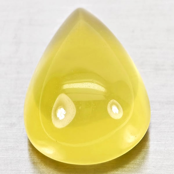 Natural Yellow Lemon Quartz Gemstones 26.42 Ct. Pear Cabochon Shape 23 x 16 Mm. (1 of 3)