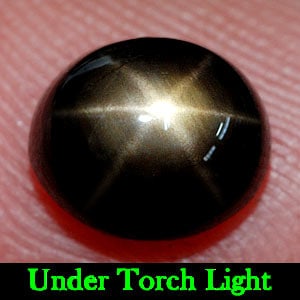Natural Black Star Sapphire Gemstones 2.76 Ct. Oval Cabochon Shape 7.9 x 6.7 Mm.: Product ID: 806136690 Product Name: Natural Star Sapphire Weight: 2.76 CT. Size: 7.9 x 6.7 x 4.7 MM. Shape: Oval Cabochon Color: Black Clarity:Opaque Luster: Good 6 Rays Star Gems Origin: Thailand Tre
