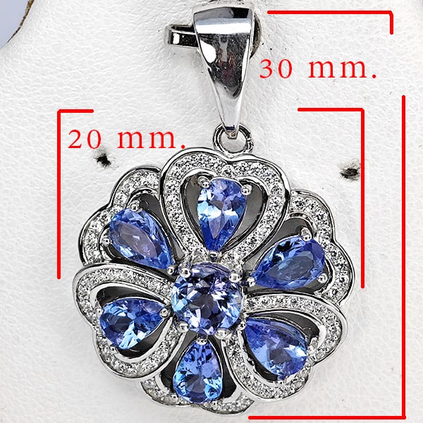 Natural Purple Tanzanite Gemstones with 925 Sterling Silver Pendant Jewelry 5.40 Grams: Product ID: 808500366 Product Type: 925 Sterling Silver Fine Jewelry Jewelry Weight: 5.40 Grams. Gemstones Color: Purple Metal: Solid Silver 92.5%. Gemstone Detail: Tanzanite At Your Service: At Treas