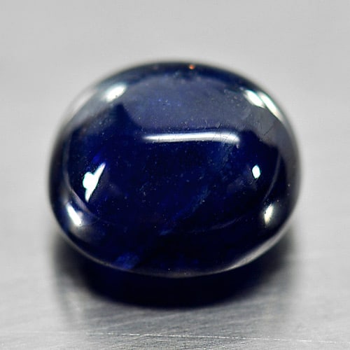Natural Blue Sapphire Gemstones 4.07 Ct. Oval Cabochon 9.4 x 8.1 Mm.: Product ID: 806009483 Product Name: Natural Blue Sapphire Weight: 4.07 CT. Size: 9.4 x 8.1 x 5.5 MM. Shape: Oval Cabochon Color: Blue Clarity:Opaque Luster: Good Gems Origin: Madagascar Treatment: Hea