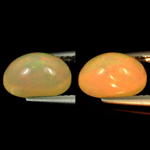 Natural Multi-Color Opal Gemstones 1.75 Ct. Oval Cabochon Shape 9.8 x 6.3 Mm. (1 of 3)