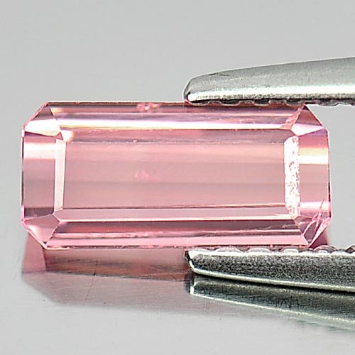 Natural Pink Tourmaline Gemstones 0.94 Ct. Octagon Shape 8.2 x 3.9 Mm.: Product ID: 807248216 Product Name: Natural Tourmaline Weight: 0.94 CT. Size: 8.2 x 3.9 x 3 MM. Shape: Octagon Color: Pink Clarity:VSI Luster: Good Gems Origin: Nigeria Treatment: Unheated Crystal Str