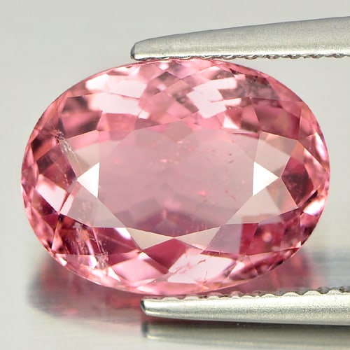 Natural Pink Tourmaline Gemstones 4.44 Ct. Oval Shape11.95 x 9.17 Mm.: Product ID: 807224700 Product Name: Natural Tourmaline Weight: 4.44 CT. Size: 11.95 x 9.17 x 5.64 MM. Shape: Oval Color: Pink Clarity:VSI Luster: Very Good Gems Origin: Mozambique Treatment: Unheated 