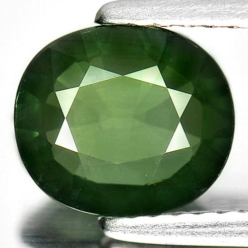 Natural Green Sapphire Gemstones 1.70 Ct. Oval Shape 8.3 x 7.3 Mm.: Product ID: 806156629 Product Name: Natural Green Sapphire Weight: 1.70 CT. Size: 8.3 x 7.3 x 3.2 MM. Shape: Oval Color: Green Clarity:VSI Luster: Good Gems Origin: Thailand Treatment: Heated Crystal 