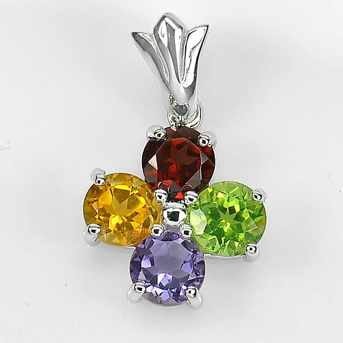 Natural Amethyst Peridot Citrine Garnet Gemstons 925 Sterling Silver Pendant Jewelry 2.65 G.: Product ID: 281130069 Product Type: 925 Sterling Silver Fine Jewelry Jewelry Weight: 2.65 Grams. Gemstones Color: Multi-Color Metal: Solid Silver 92.5%. Gemstone Detail: Round Purple Natural Amethyst 