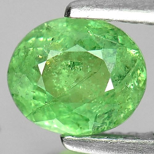 Natural Green Demantoid Garnet Gemstones 1.39 Ct. Oval Shape 7 x 6 Mm.: Product ID: 802919305 Product Name: Natural Demantoid Weight: 1.39 CT. Size: 7 x 6 x 3.8 MM. Shape: Oval Color: Green Clarity:SI Luster: Good Gems Origin: Madagascar , Africa Treatment: Unheated Cryst