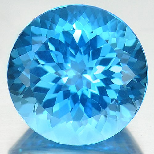 Natural Topaz Swiss Blue Gemstones 14.59 Ct. Clean Round Cornflower Cut 15 Mm.: Product ID: 807166770 Product Name: Natural Blue Topaz Weight: 14.59 CT. Size: 15 x 15 x 9.8 MM. Shape: Round Color: Blue Clarity:IF Luster: Very Good Gems Origin: Brazil Treatment: Treated Crystal St