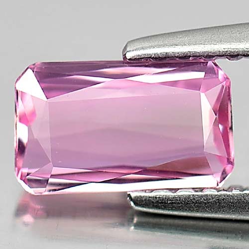 Natural Purplish Pink Tourmaline Gemstones 0.72 Ct. Octagon Shape 7.5 x 4.5 Mm.: Product ID: 807242680 Product Name: Natural Tourmaline Weight: 0.72 CT. Size: 7.5 x 4.5 x 2.4 MM. Shape: Octagon Color: Purplish Pink Clarity:VSI Luster: Good Gems Origin: Nigeria Treatment: Unheated 