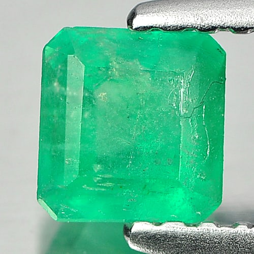 Natural Green Emerald Gemstones 0.51 Ct. Octagon Shape 4.8 x 4.6 Mm.: Product ID: 802403256 Product Name: Natural Emerald Weight: 0.51 CT. Size: 4.8 x 4.6 x 3.4 MM. Shape: Octagon Color: Green Clarity:SI1 Luster: Good Gems Origin: Columbia Treatment: Unheated Crystal St