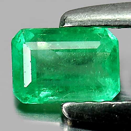 Natural Green Emerald Gemstones 0.33 Ct. Octagon Shape 4.9 x 3.4 Mm. (1 of 3)
