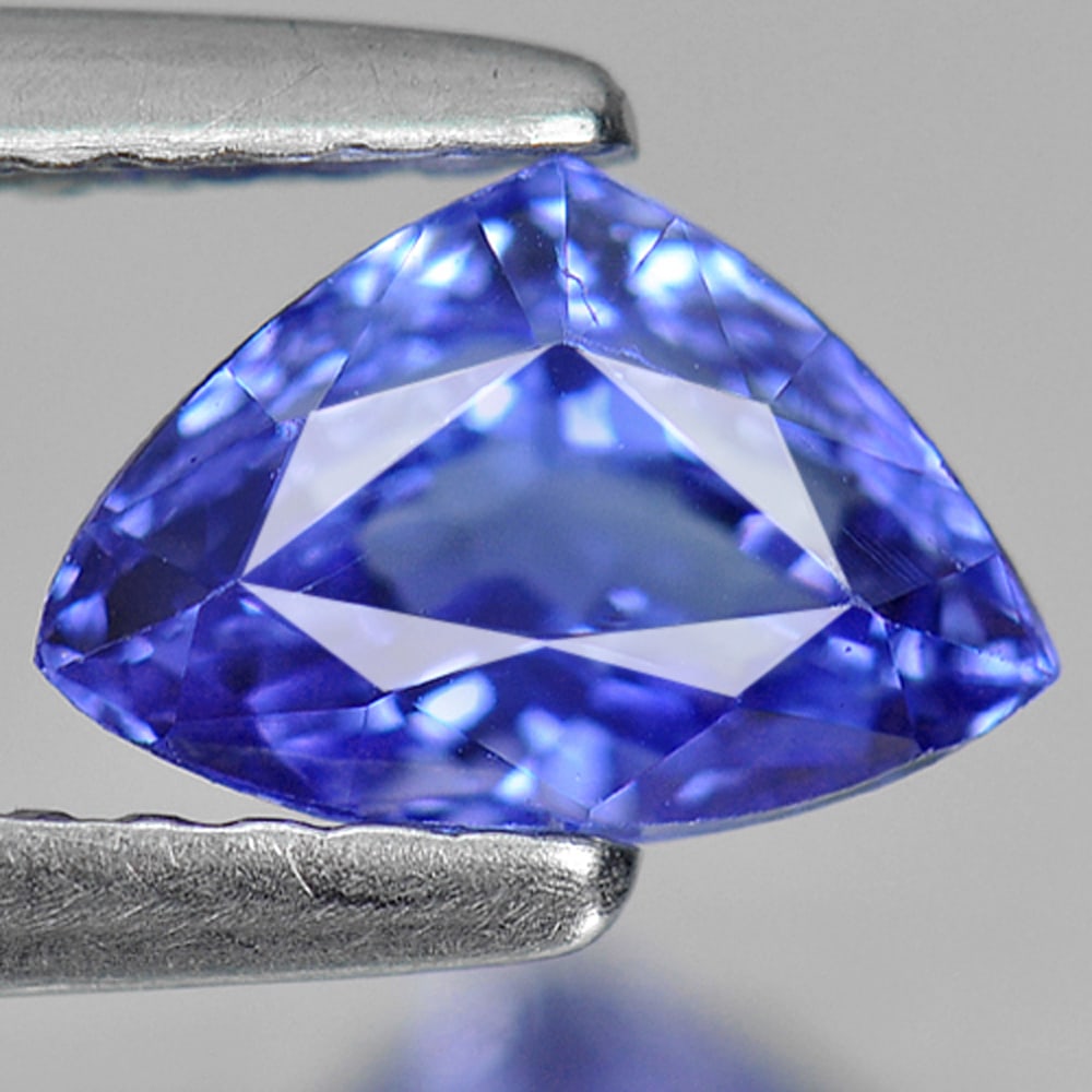 Natural Violetish Blue Tanzanite Gemstones 1.14 Ct. Clean Trilliant Shape 7.6 x 5 Mm. (1 of 3)