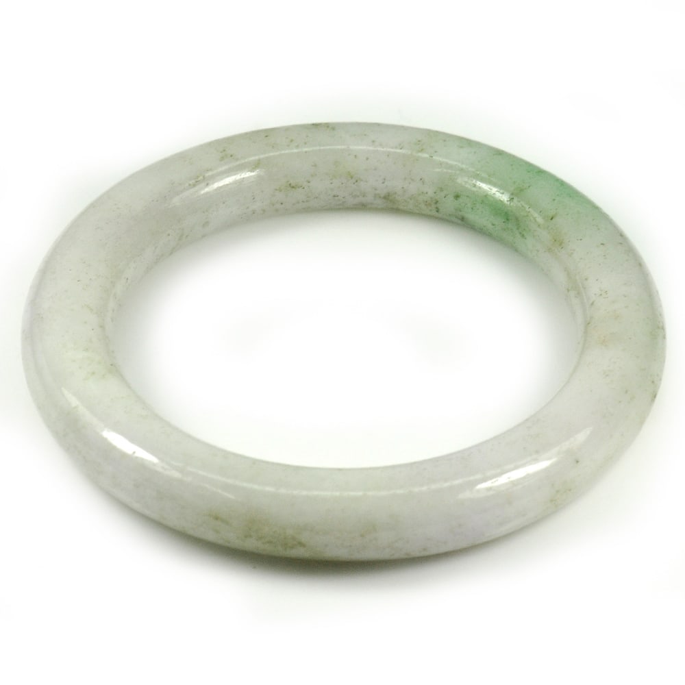 Natural Multi-Color Jade Gemstones Bangle 261.14 Ct. Diameter 54 Mm.: Product ID: 819815158 Product Name: Natural Jade Weight: 261.14 CT. Size: 73 x 54 x 10 MM. Shape: Round Cabochon Color: Multi-Color Clarity:Opaque Luster: Good Gems Origin: Thailand Treatment: Unheate