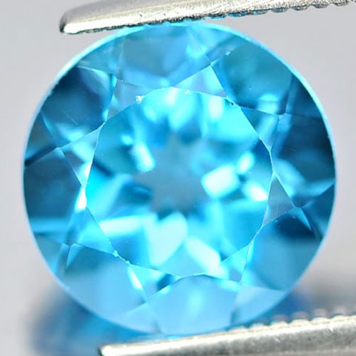 Natural Swiss Blue Topaz Gemstones 3.50 Ct. Round Shape 9.2 Mm.: Product ID: 807155934 Product Name: Natural Blue Topaz Weight: 3.50 CT. Size: 9.2 x 9.2 x 6.1 MM. Shape: Round Color: Blue Clarity:VVS Luster: Good Gems Origin: Brazil Treatment: Treated Crystal Struc