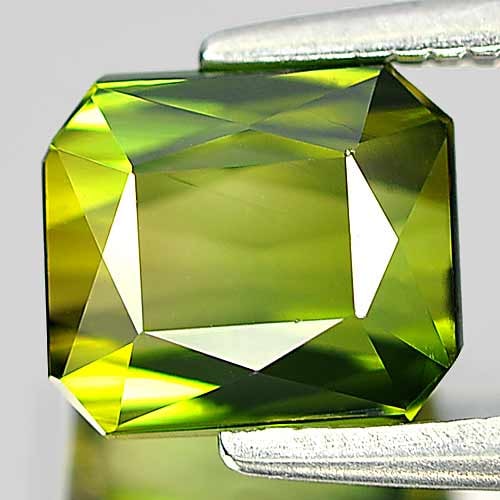 Natural Green Tourmaline Gemstoens 2.07 Ct. Octagon Shape 6.8 x 6 Mm. (1 of 3)