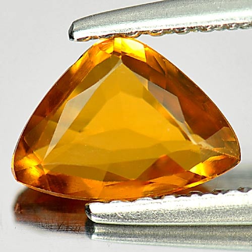Natural Brownish Yellow Tourmaline Gemstones 0.73 Ct. Trilliant Shape 7.7 x 5.5 Mm.: Product ID: 807246831 Product Name: Natural Tourmaline Weight: 0.73 CT. Size: 7.7 x 5.5 x 2.6 MM. Shape: Trilliant Color: Yellow Clarity:VSI Luster: Good Gems Origin: Nigeria Treatment: Unheated Cryst