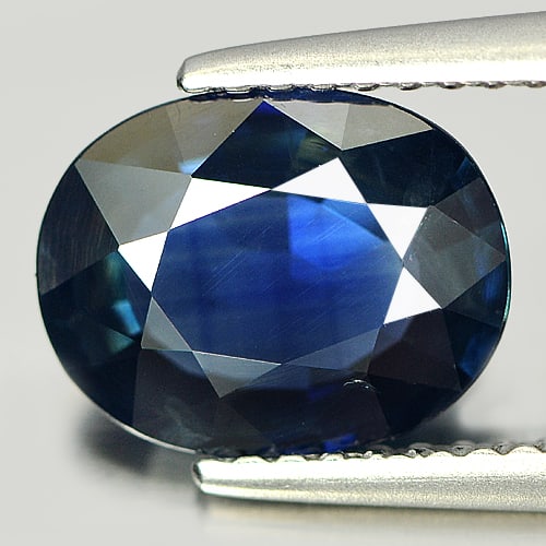 Natural Blue Sapphire Gemstones 2.50 Ct. Oval Shape 9.53 x 7.45 Mm.: Product ID: 806006451 Product Name: Natural Blue Sapphire Weight: 2.50 CT. Size: 9.53 x 7.45 x 3.86 MM. Shape: Oval Color: Blue Clarity:VSI Luster: Good Gems Origin: Thailand Treatment: Heated Crystal