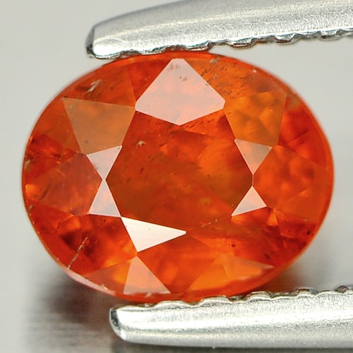 Natural Orange Red Spessartine Garnet Gemstones 1.04 Ct. Oval Shape 6 x 4.8 Mm.: Product ID: 802913289 Product Name: Natural Spessartine Weight: 1.04 CT. Size: 6 x 4.8 x 3.8 MM. Shape: Oval Color: Orange Red Clarity:SI Luster: Good Gems Origin: Namibia Treatment: Unheated Crystal 