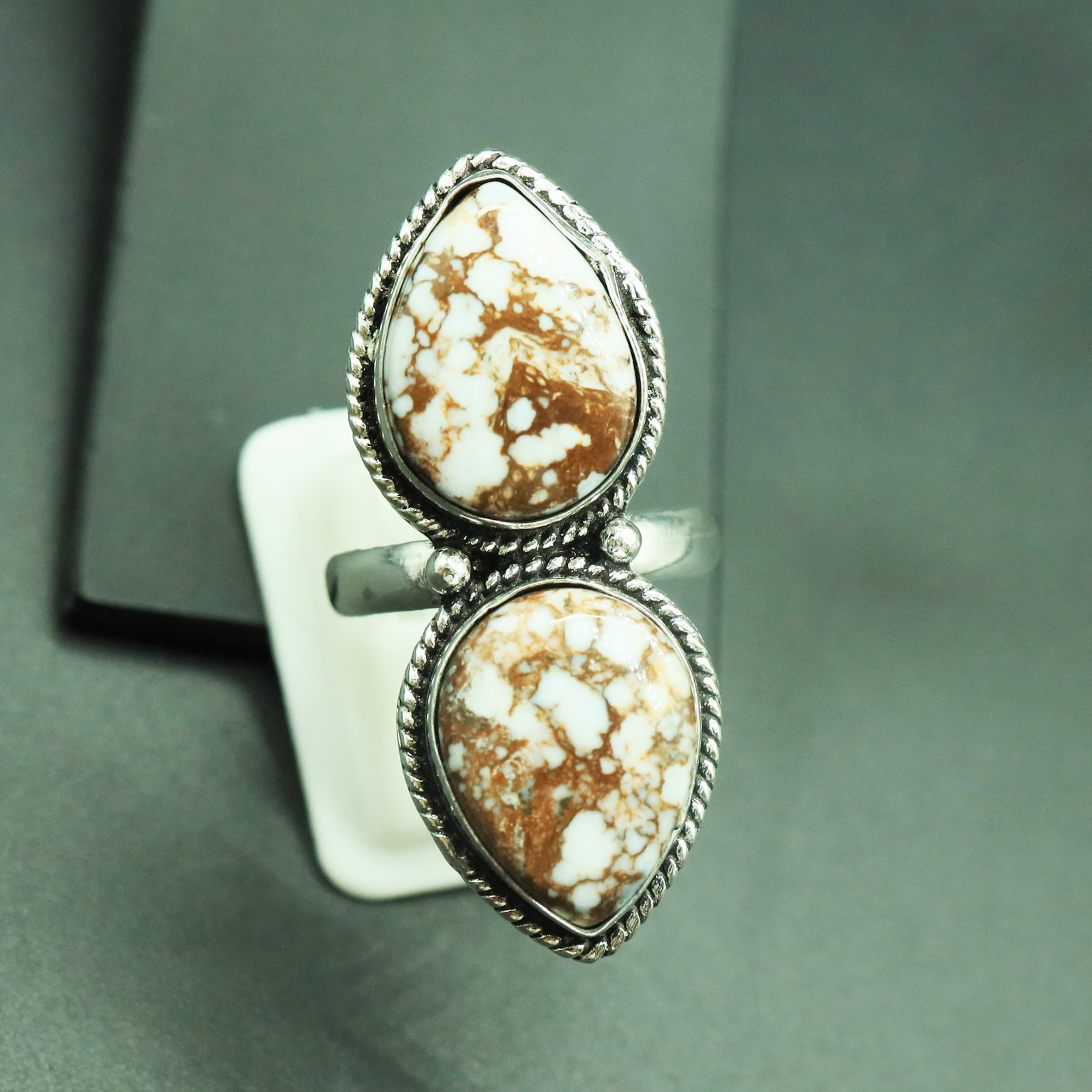Natural Wild Horse Silver Plated Handmade Ring - 8MM: Product ID: 260322090016 Product - Handmade Silver Plated Ring Metal - 925 Sterling Silver Plated Ring Size - 8MM Gemstone - Wild Horse Gemstone Origin - Arizona USA Gemstone Size - 12X16 MM Gemstone 
