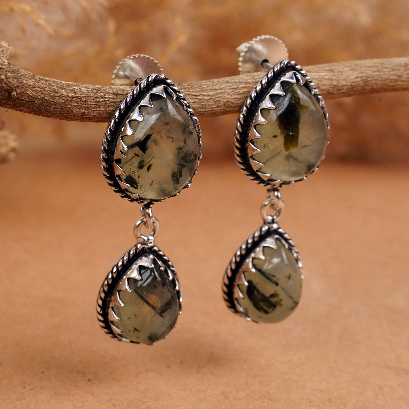 Natural Prehnite Silver Plated Handmade Stud Earring: Product ID: 260406134017 Product - Handmade Silver Plated Stud Earring Metal - 925 Sterling Silver Plated Earring Type - Stud Gemstone - Prehnite Gemstone Origin - South Africa Gemstone Size - 12X16 M