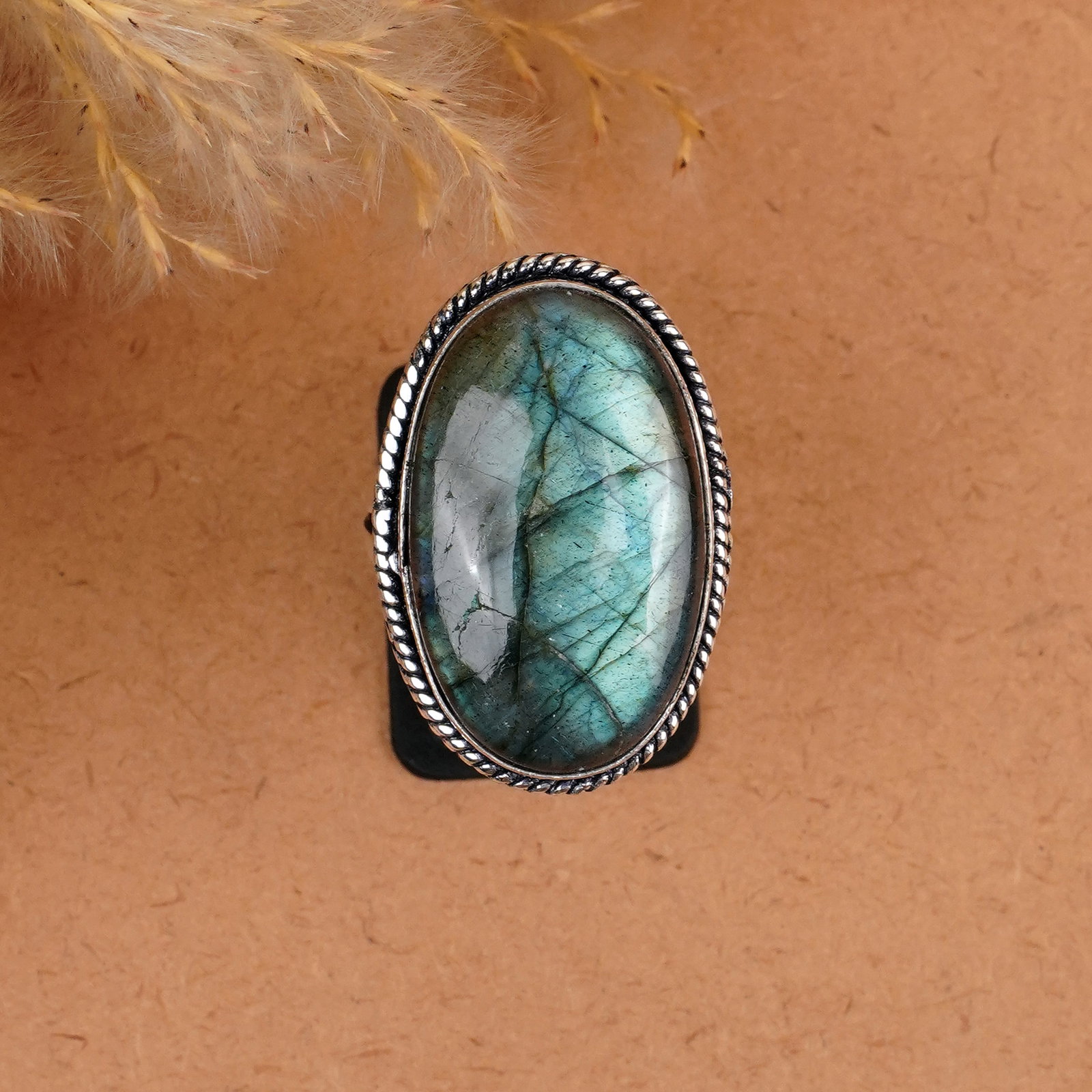 Natural Labradorite Silver Plated Handmade Ring - 9MM: Product ID: 260410183202 Product - Handmade Silver Plated Ring Metal - 925 Sterling Silver Plated Ring Size - 9MM Gemstone - Labradorite Gemstone Origin - Canada Gemstone Size - 24X20 MM Gemstone Shap