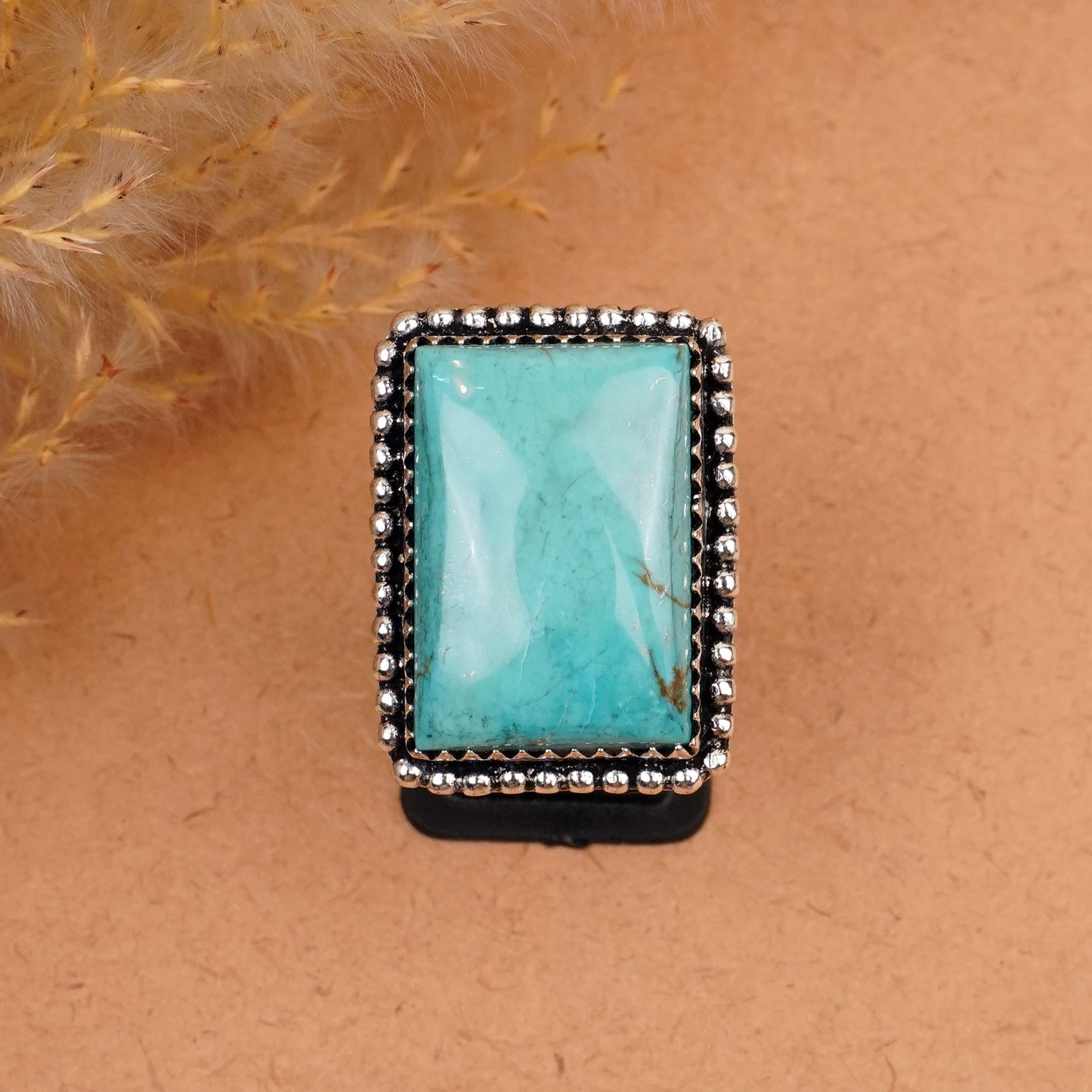Natural Turquoise Silver Plated Handmade Ring - 8MM: Product ID: 260410180931 Product - Handmade Silver Plated Ring Metal - 925 Sterling Silver Plated Ring Size - 8MM Gemstone - Turquoise Gemstone Origin - Tibet Gemstone Size - 2X1.5 CM Gemstone Shape -