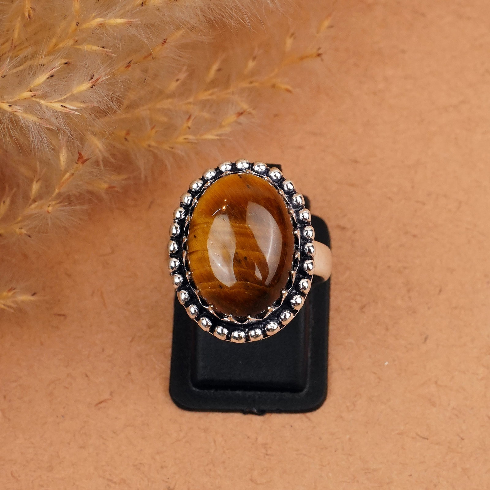 Natural Tiger Eye Silver Plated Handmade Ring - 7MM: Product ID: 260410180210 Product - Handmade Silver Plated Ring Metal - 925 Sterling Silver Plated Ring Size - 7MM Gemstone - Tiger Eye Gemstone Origin - South Africa Gemstone Size - 12X16 MM Gemstone 