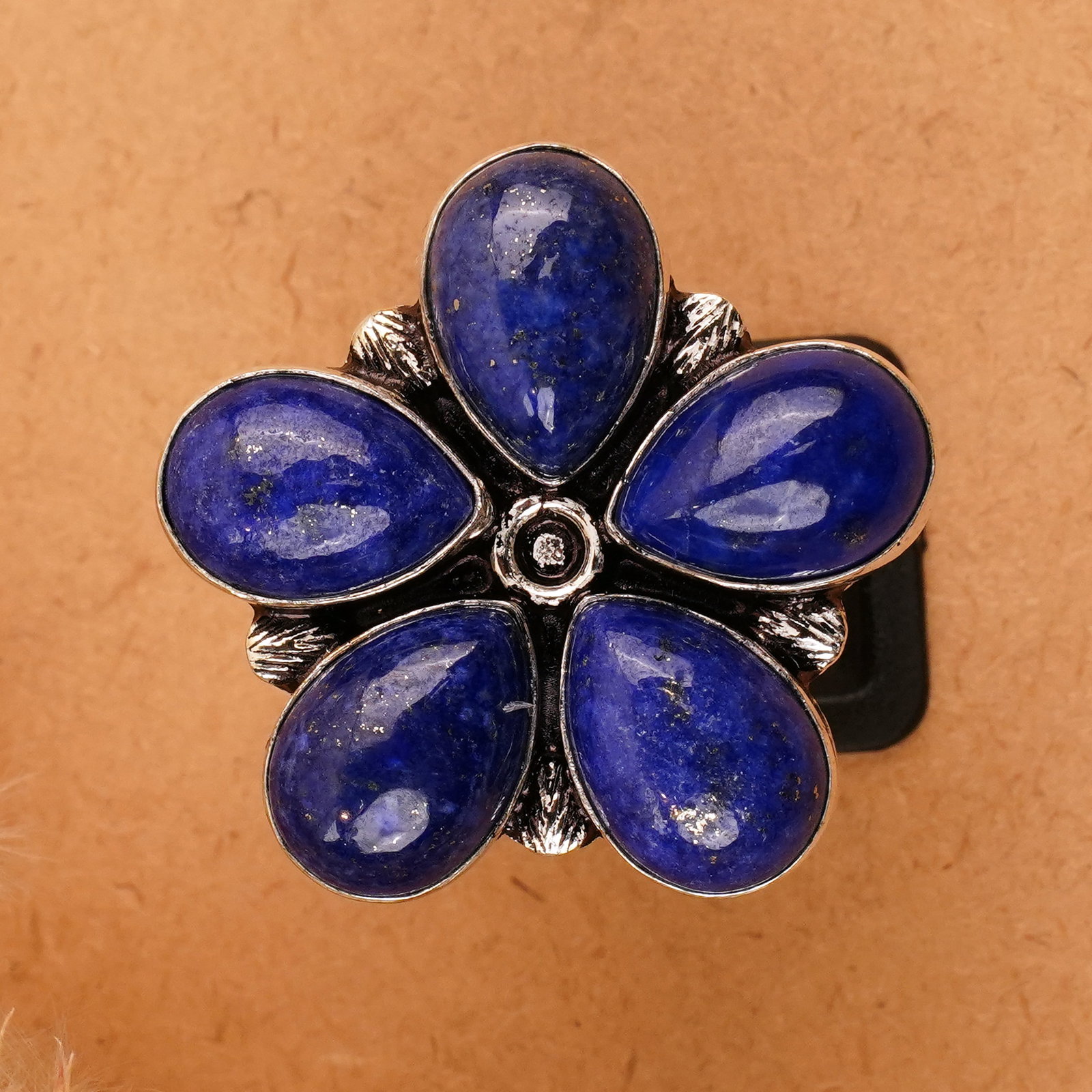 Natural Lapis Lazuli Silver Plated Handmade Ring - 7MM: Product ID: 260410152938 Product - Handmade Silver Plated Ring Metal - 925 Sterling Silver Plated Ring Size - 7MM Gemstone - Lapis Gemstone Origin - Afghanistan Gemstone Size - 10X14 MM ( 5 Stone ) Ge