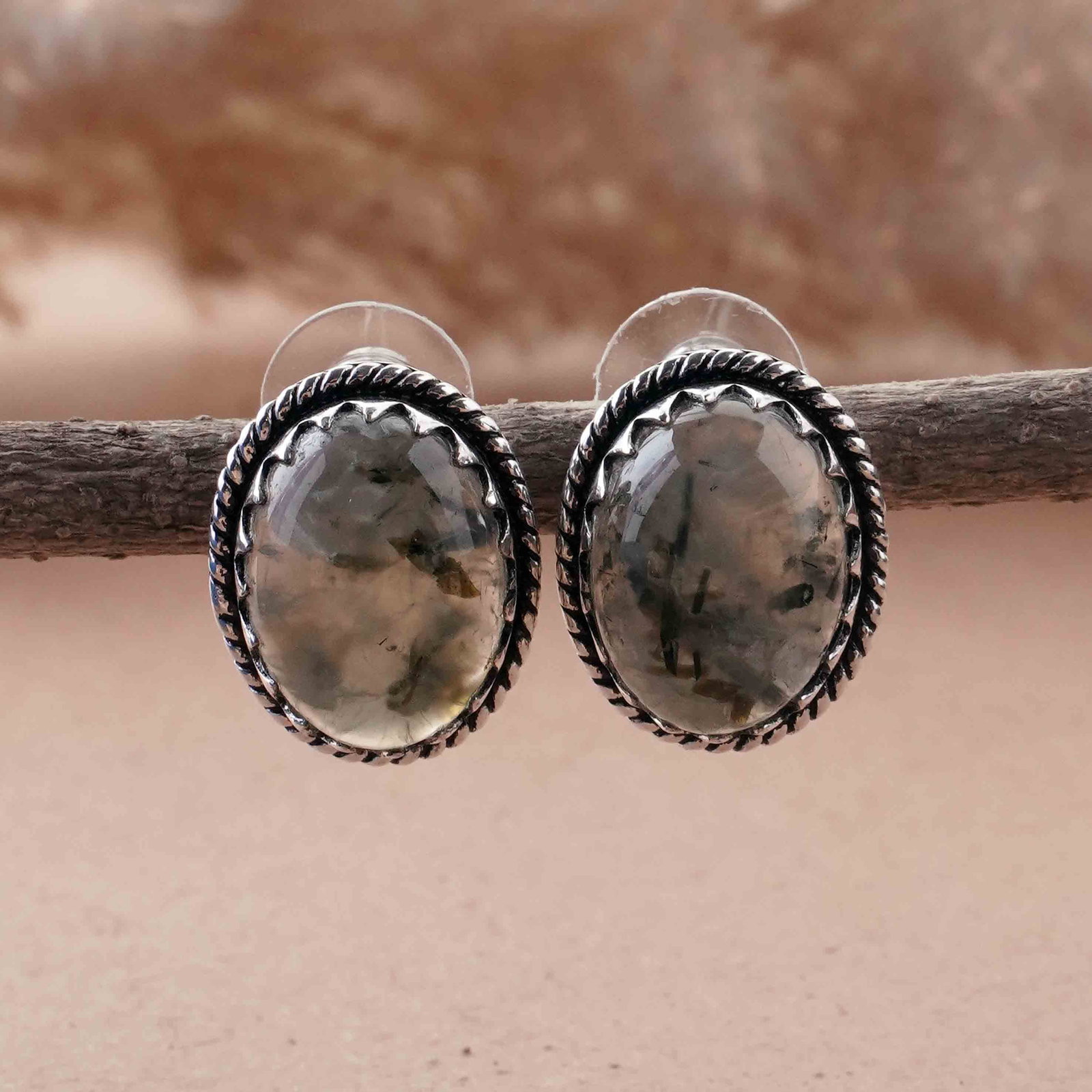 Natural Prehnite Silver Plated Handmade Stud Earring: Product ID: 260418102328 Product - Handmade Silver Plated Stud Earring Metal - 925 Sterling Silver Plated Earring Type - Stud Gemstone - Prehnite Gemstone Origin - South Africa Gemstone Size - 12X16 M