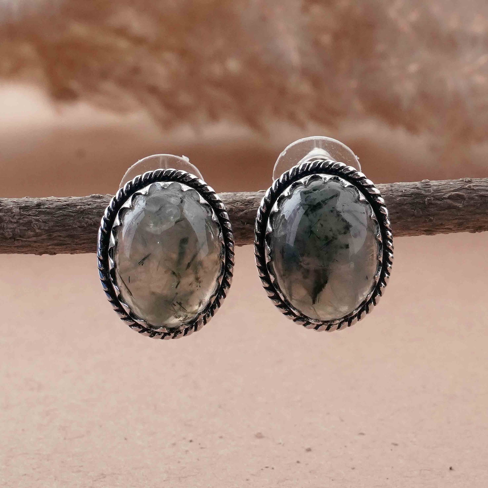 Natural Prehnite Silver Plated Handmade Stud Earring: Product ID: 260418102139 Product - Handmade Silver Plated Stud Earring Metal - 925 Sterling Silver Plated Earring Type - Stud Gemstone - Prehnite Gemstone Origin - South Africa Gemstone Size - 12X16 M