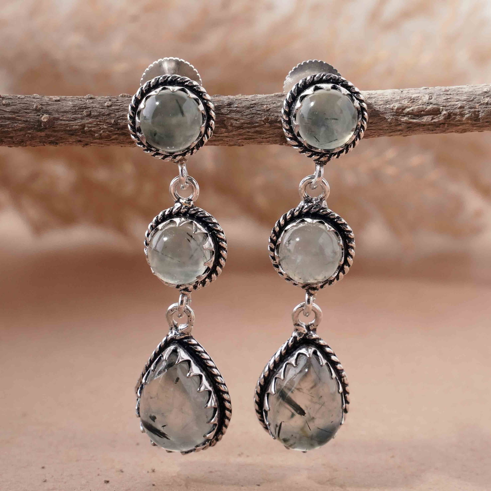 Natural Prehnite Silver Plated Handmade Stud Earring: Product ID: 260417161957 Product - Handmade Silver Plated Stud Earring Metal - 925 Sterling Silver Plated Earring Type - Stud Gemstone - Prehnite Gemstone Origin - South Africa Gemstone Size - 10X14 M