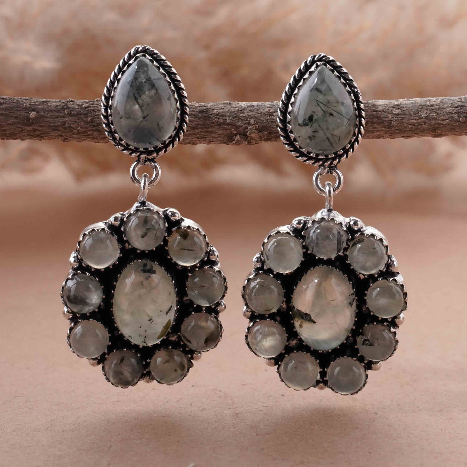 Natural Prehnite Silver Plated Handmade Stud Earring: Product ID: 260417161755 Product - Handmade Silver Plated Stud Earring Metal - 925 Sterling Silver Plated Earring Type - Stud Gemstone - Prehnite Gemstone Origin - South Africa Gemstone Size - 10X14 M