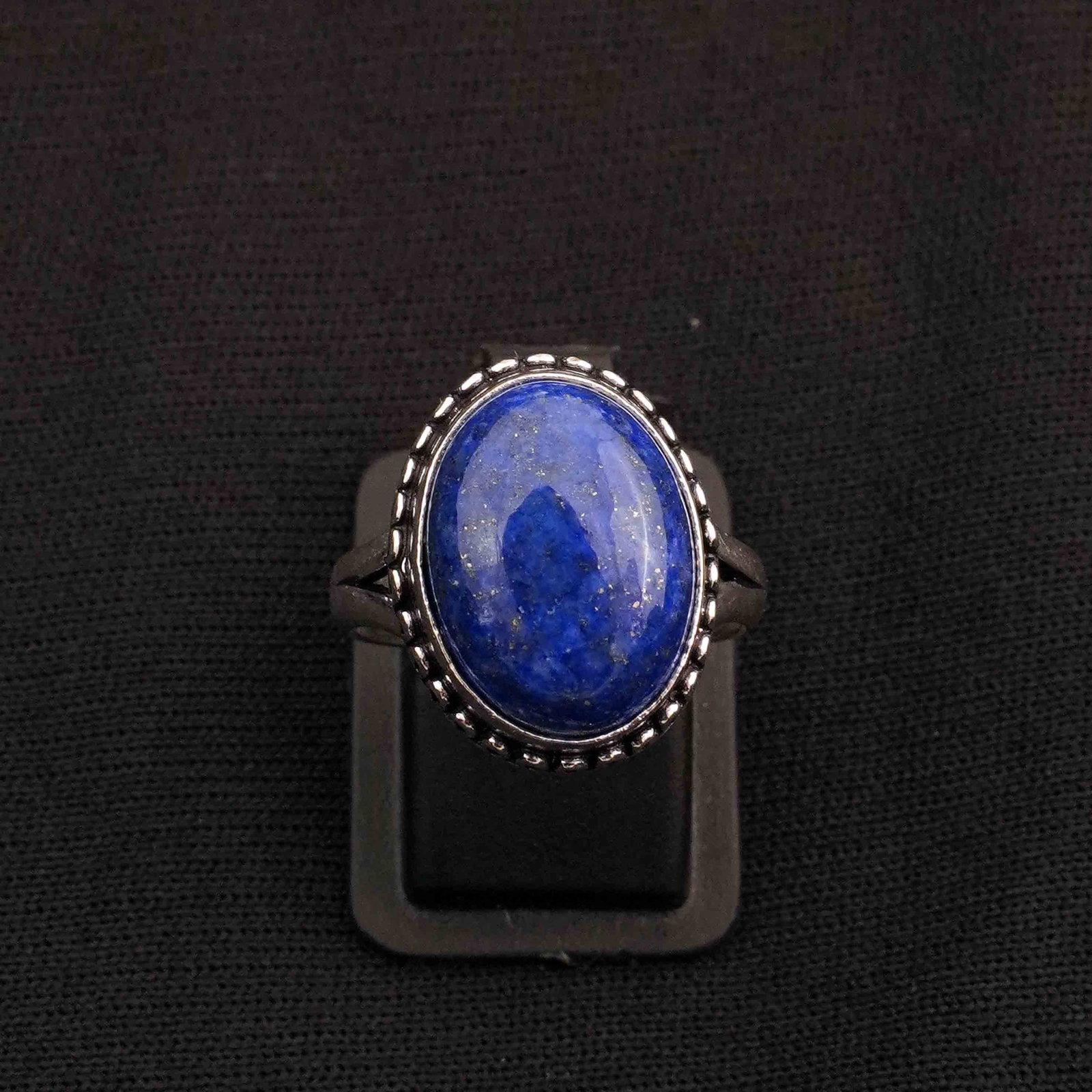 Natural Lapis LazuliSilver Plated Handmade Ring - 8MM (1 of 3)