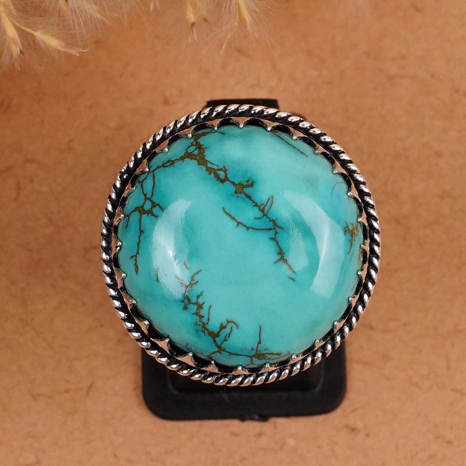 Natural Turquoise Silver Plated Handmade Ring - 7.5MM: Product ID: 260410190025 Product - Handmade Silver Plated Ring Metal - 92.5 Sterling Silver Plated Ring Size - 7.5MM Gemstone - Turquoise Gemstone Origin - Tibet Gemstone Size - 20 MM Gemstone Shape -