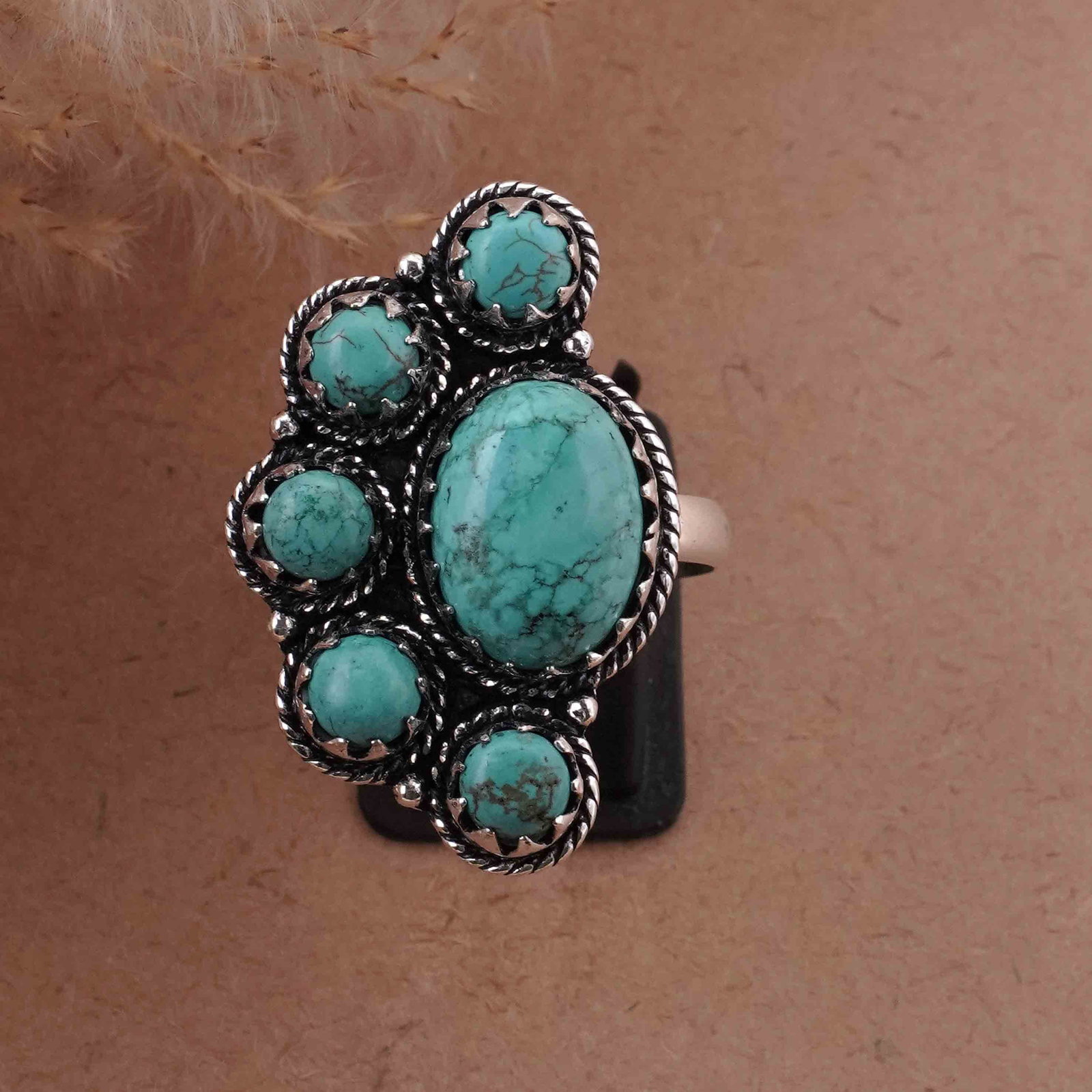 Natural Turquoise Silver Plated Handmade Ring - 10.5MM: Product ID: 260418123843 Product - Handmade Silver Plated Ring Metal - 92.5 Sterling Silver Plated Ring Size - 10.5MM Gemstone - Turquoise Gemstone Origin - Tibet Gemstone Size - 12X16 MM ( 1 Stone ) 