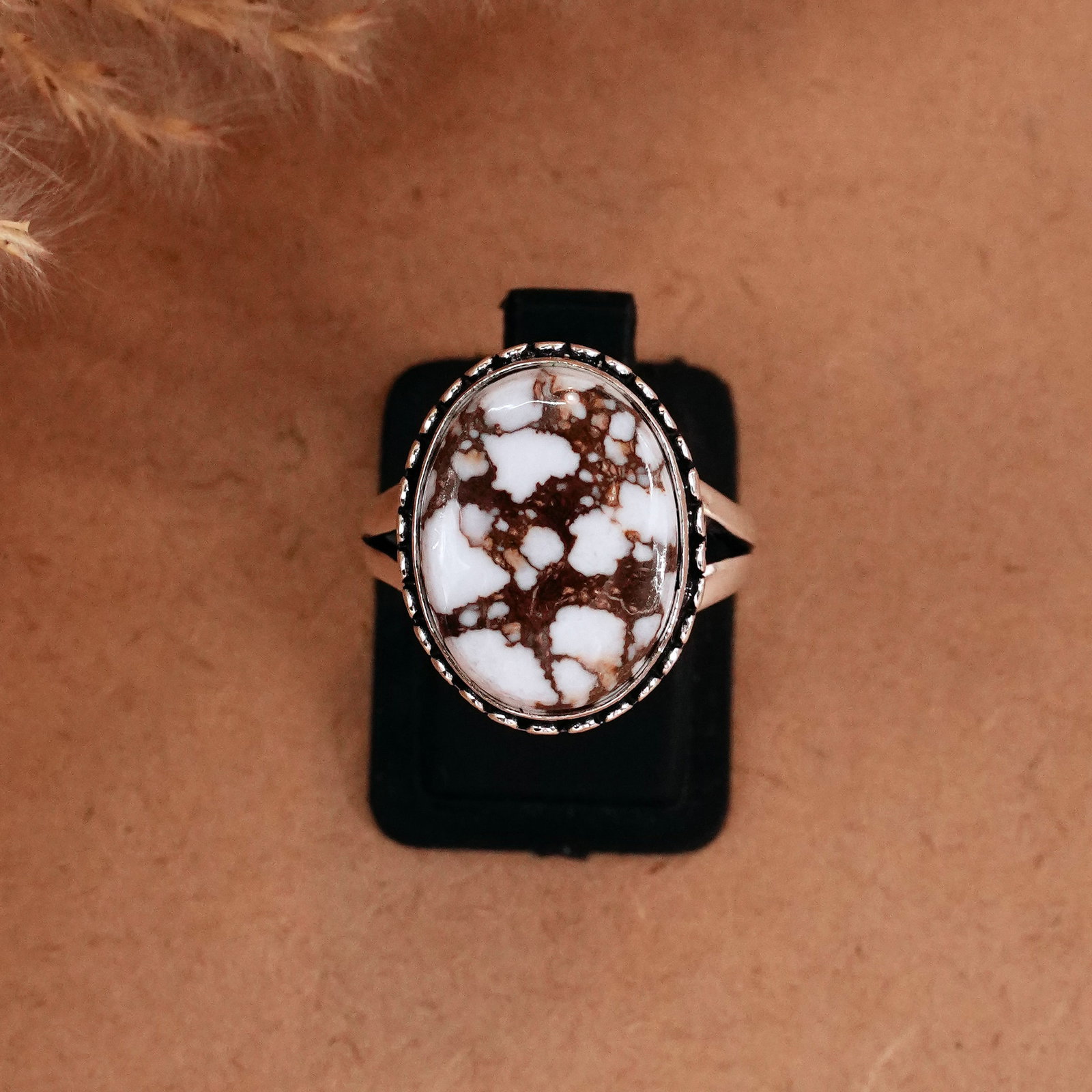 Natural Wild Horse Silver Plated Handmade Ring - 7MM: Product ID: 260510122442 Product - Handmade Silver Plated Ring Metal - 92.5 Sterling Silver Plated Ring Size - 7MM Gemstone - Wild Horse Gemstone Origin - United States Gemstone Size - 12X16 MM Gemsto