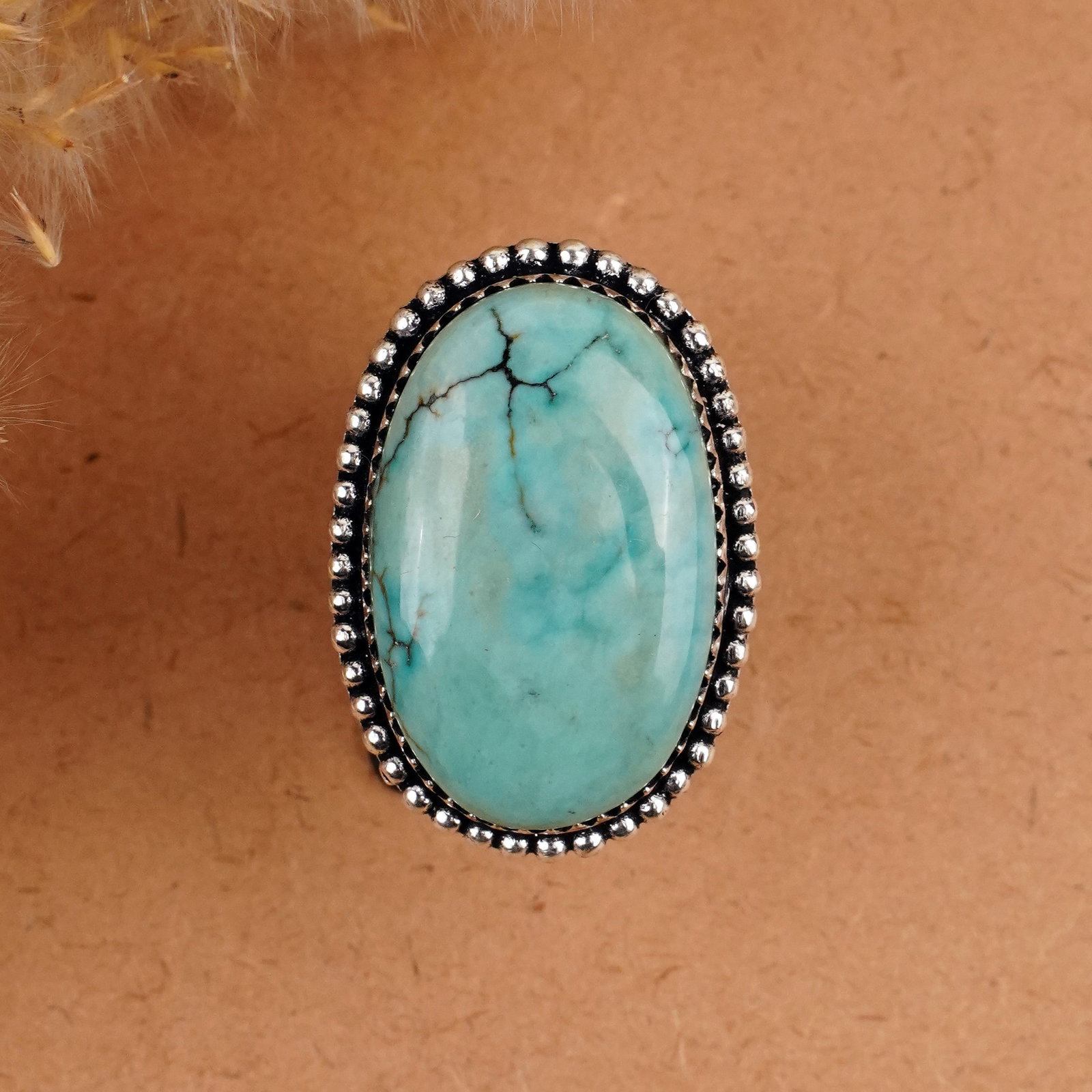 Natural Turquoise Silver Plated Handmade Ring - 9.5MM: Product ID: 260409150534 Product - Handmade Silver Plated Ring Metal - 92.5 Sterling Silver Plated Ring Size - 9.5MM Gemstone - Turquoise Gemstone Origin - Tibet Gemstone Size - 20X18 MM Gemstone Shap