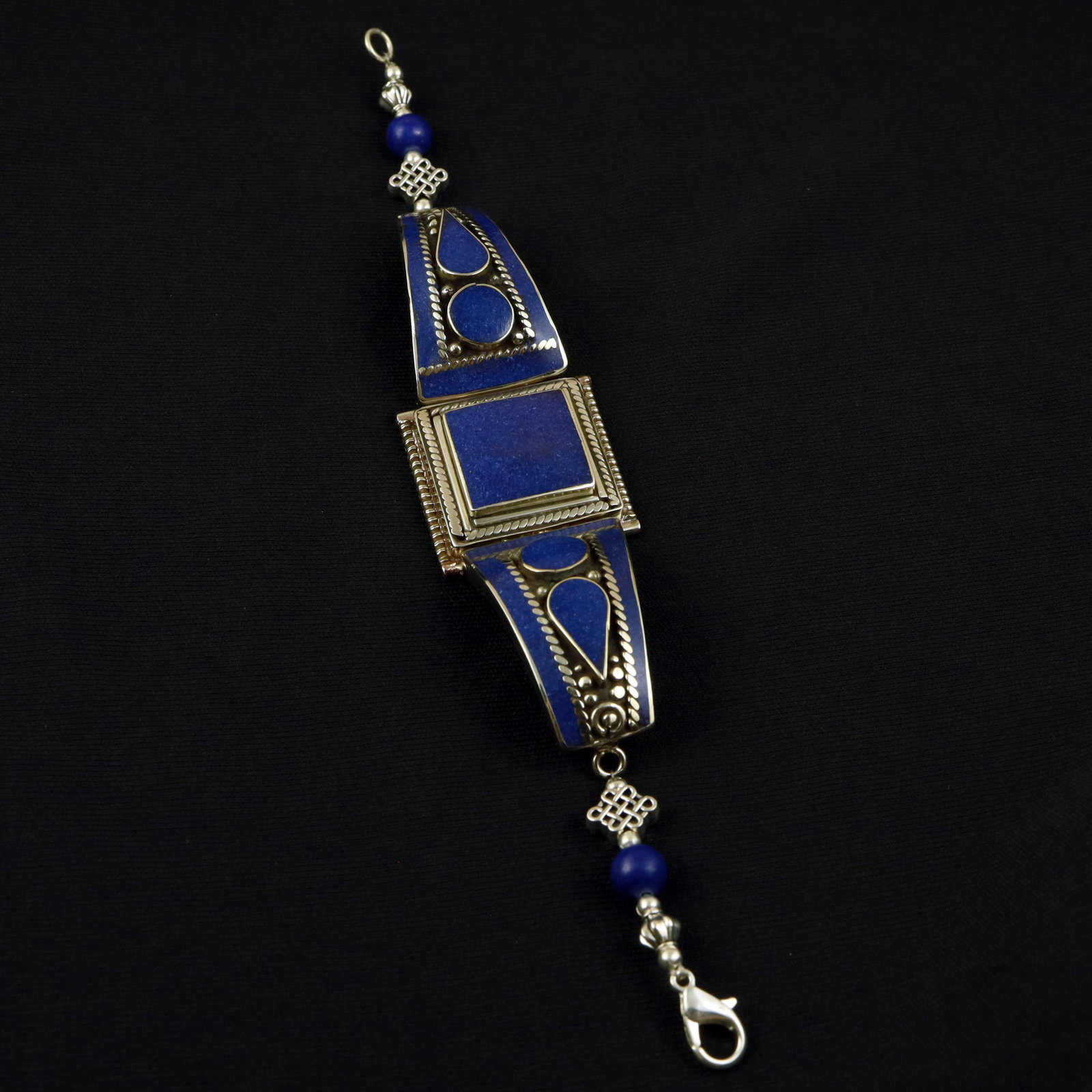 Afghani Natural Lapis Lazuli Handmade Ethnic Bracelet (1 of 3)