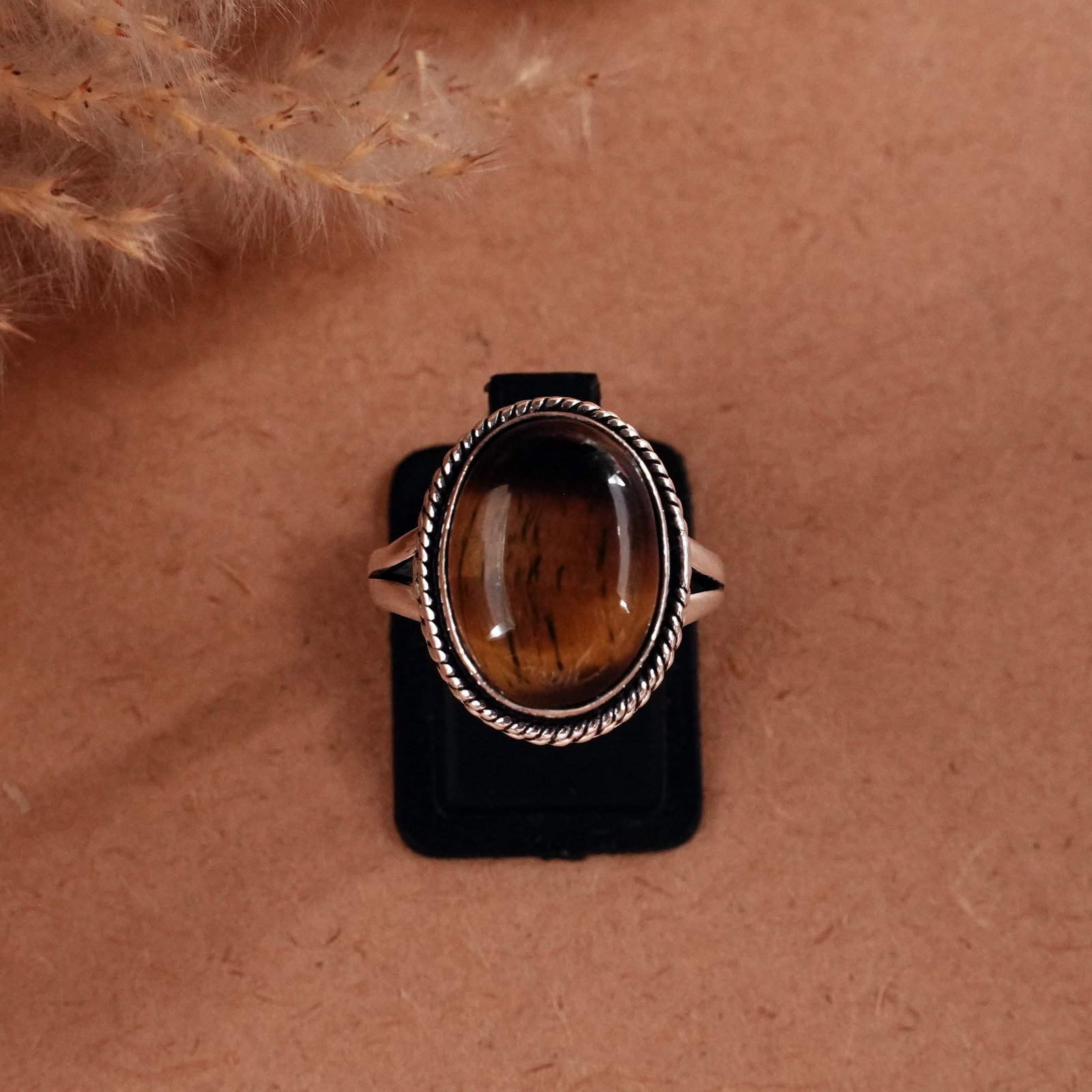 Natural Tiger Eye Silver Plated Handmade Ring - 8.5MM: Product ID: 260510125806 Product - Handmade Silver Plated Ring Metal - 92.5 Sterling Silver Plated Ring Size - 8.5MM Gemstone - Tiger Eye Gemstone Origin - South Africa Gemstone Size - 12X16 MM Gemsto