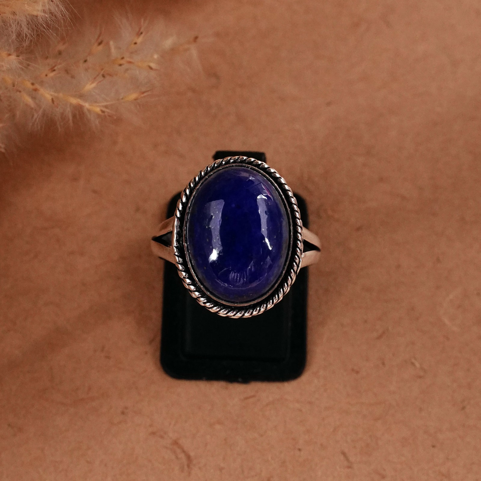 Natural Lapis Lazuli Silver Plated Handmade Ring - 8.5MM: Product ID: 260510124752 Product - Handmade Silver Plated Ring Metal - 92.5 Sterling Silver Plated Ring Size - 8.5MM Gemstone - Lapis Lazuli Gemstone Origin - Afghanistan Gemstone Size - 12X16 MM Gems