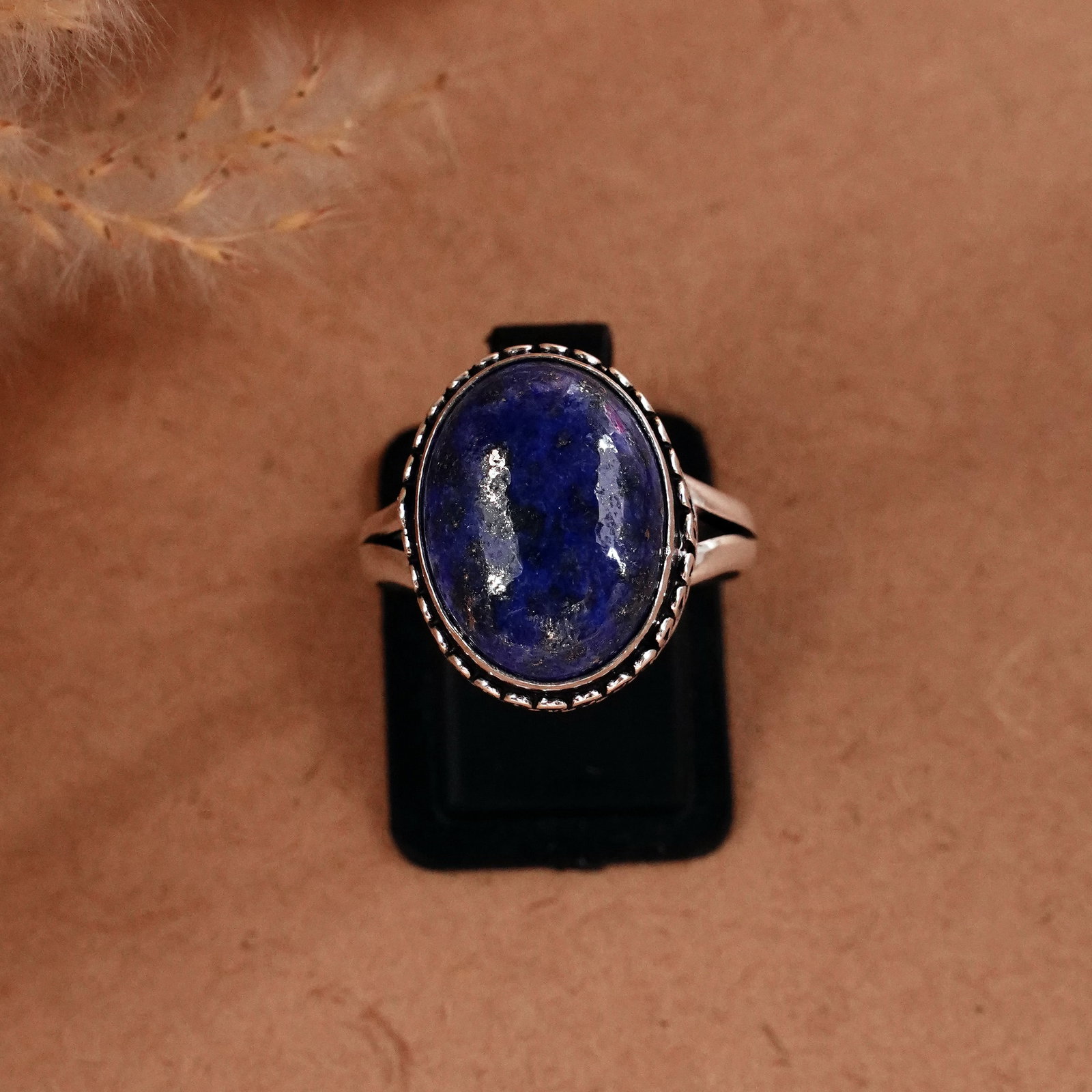 Natural Lapis Lazuli Silver Plated Handmade Ring - 8.5MM: Product ID: 260510124703 Product - Handmade Silver Plated Ring Metal - 92.5 Sterling Silver Plated Ring Size - 8.5MM Gemstone - Lapis Lazuli Gemstone Origin - Afghanistan Gemstone Size - 12X16 MM Gems
