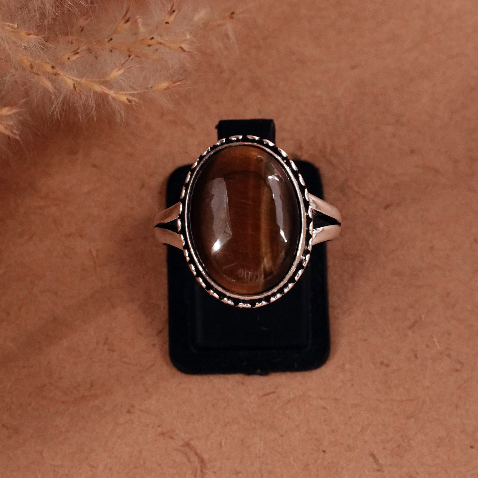 Natural Tiger Eye Silver Plated Handmade Ring - 9MM: Product ID: 260510124519 Product - Handmade Silver Plated Ring Metal - 92.5 Sterling Silver Plated Ring Size - 9MM Gemstone - Tiger Eye Gemstone Origin - South Africa Gemstone Size - 12X16 MM Gemstone