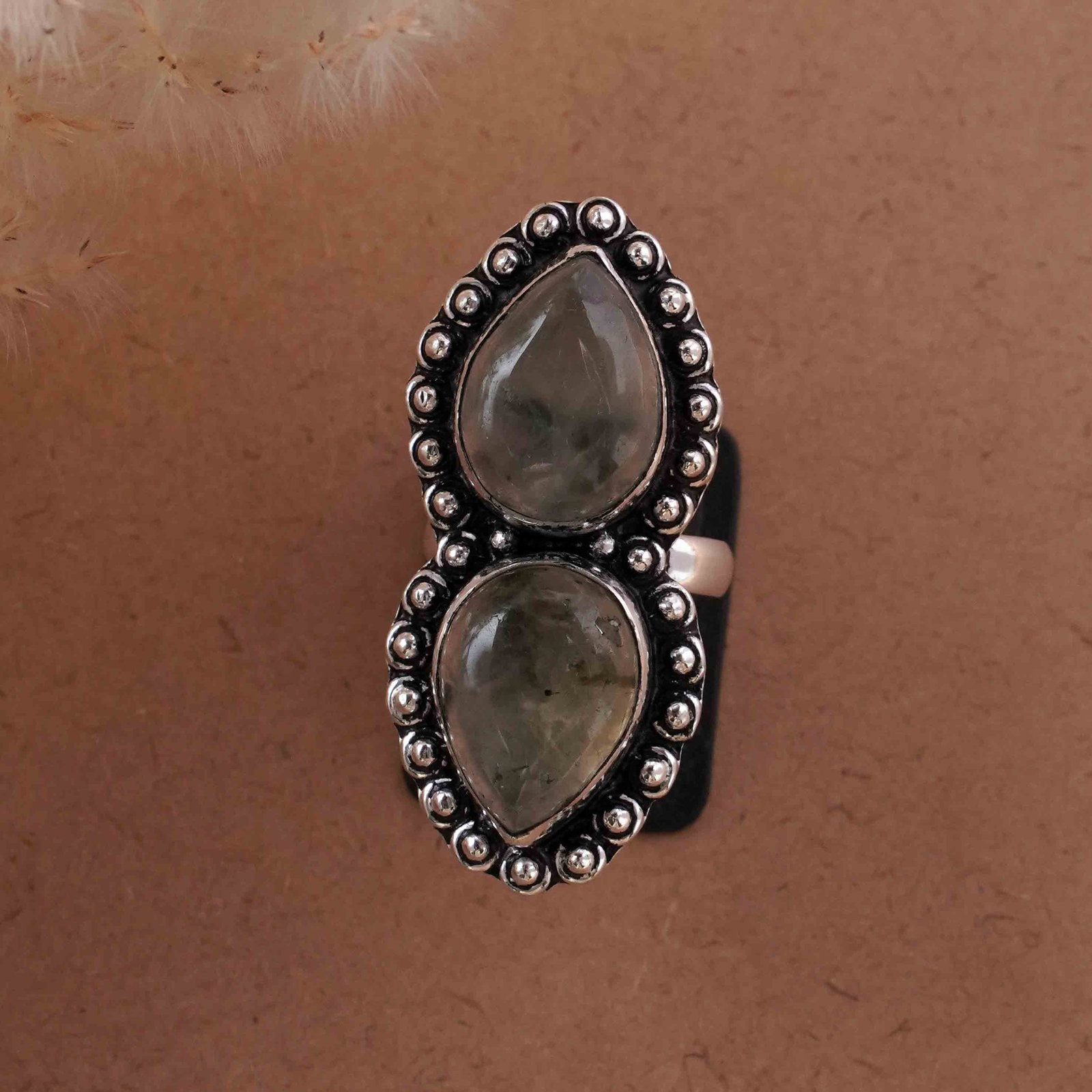 Natural Prehnite Silver Plated Handmade Ring - 6MM: Product ID: 260429200148 Product - Handmade Silver Plated Ring Metal - 92.5 Sterling Silver Plated Ring Size - 6MM Gemstone - Perhnite Gemstone Origin - South Africa Gemstone Size - 12X16 MM ( 2 Stone