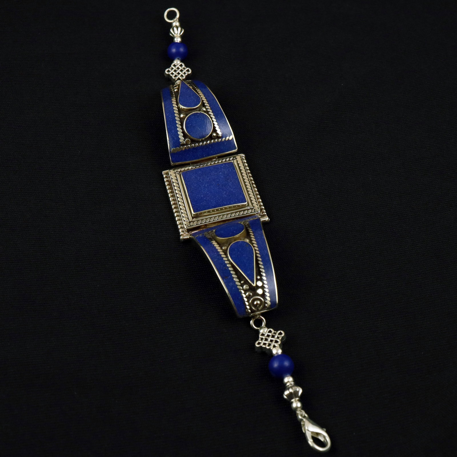 Afghani Natural Lapis Lazuli Handmade Choker Bracelet (1 of 3)