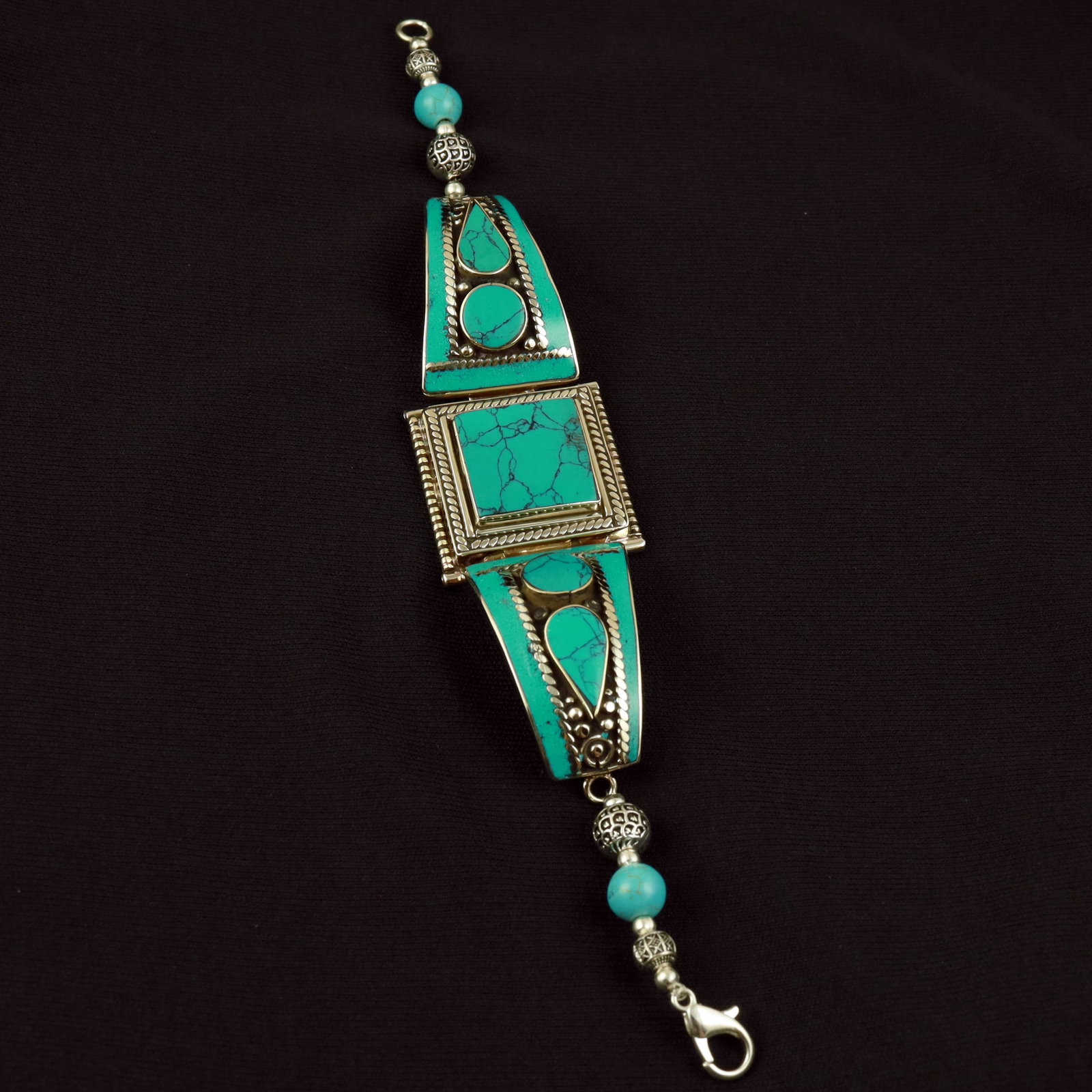 Tibetan Turquoise Handmade Choker Bracelet (1 of 3)
