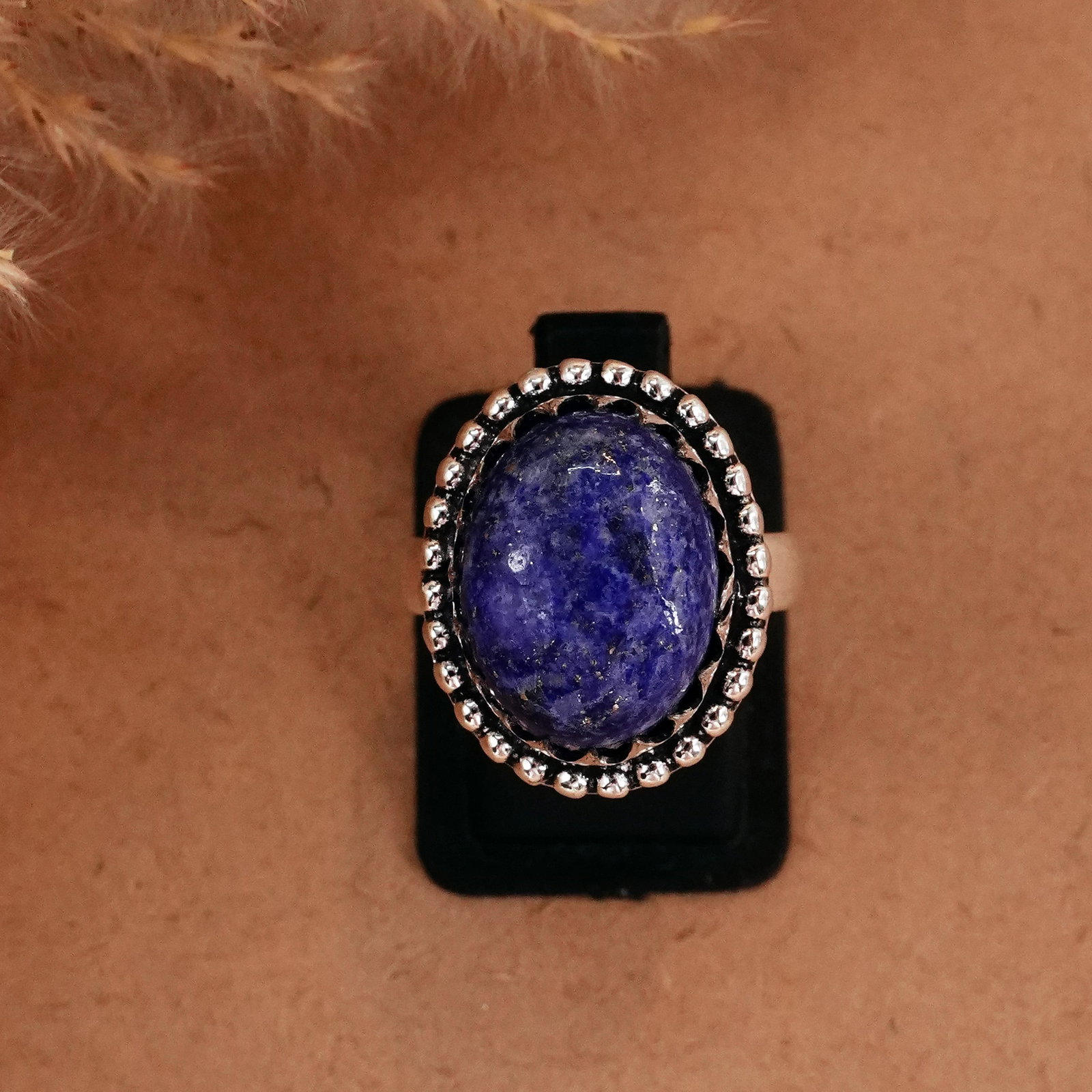 Natural Lapis Lazuli Silver Plated Handmade Ring - 6.5MM: Product ID: 260510123125 Product - Handmade Silver Plated Ring Metal - 92.5 Sterling Silver Plated Ring Size - 6.5MM Gemstone - Lapis Lazuli Gemstone Origin - Afghanistan Gemstone Size - 12X16 MM Gems