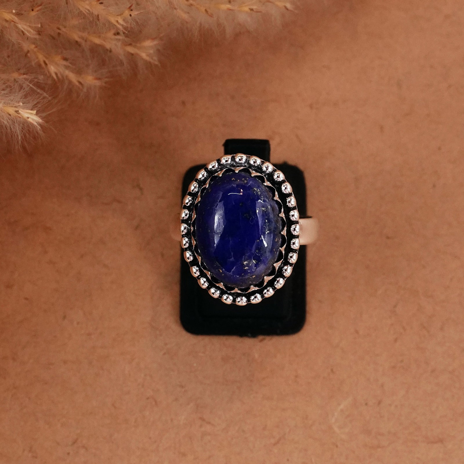 Natural Lapis Lazuli Silver Plated Handmade Ring - 8.5MM: Product ID: 260510123039 Product - Handmade Silver Plated Ring Metal - 92.5 Sterling Silver Plated Ring Size - 8.5MM Gemstone - Lapis Lazuli Gemstone Origin - Afghanistan Gemstone Size - 12X16 MM Gems