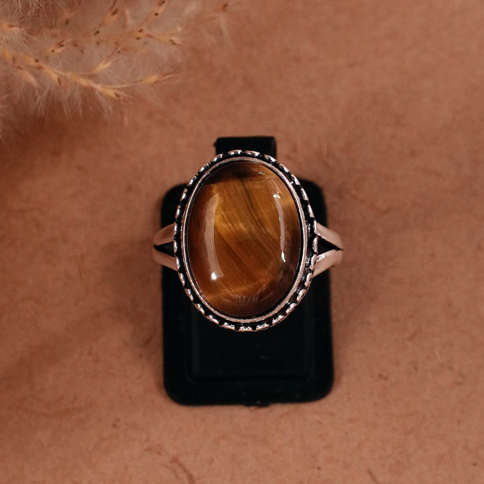 Natural Tiger Eye Silver Plated Handmade Ring - 8MM: Product ID: 260510124232 Product - Handmade Silver Plated Ring Metal - 92.5 Sterling Silver Plated Ring Size - 8MM Gemstone - Tiger Eye Gemstone Origin - South Africa Gemstone Size - 12X16 MM Gemstone